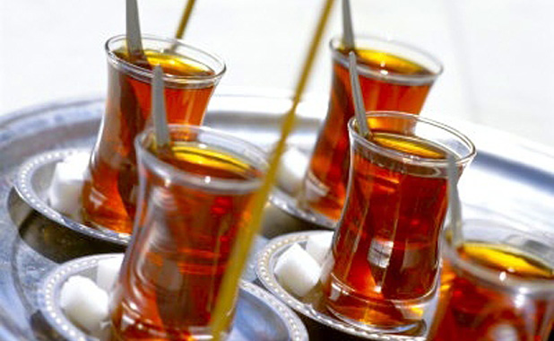 The much loved black Turkish tea, or cay